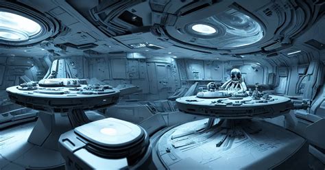 very detailed interior of the alien spaceship with | Stable Diffusion