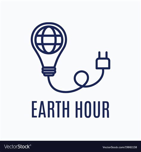 Earth hour logo Royalty Free Vector Image - VectorStock