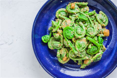 Fiddlehead Salad with Sesame Dressing | 涼拌蕨菜 • Choochoo-ca-Chew