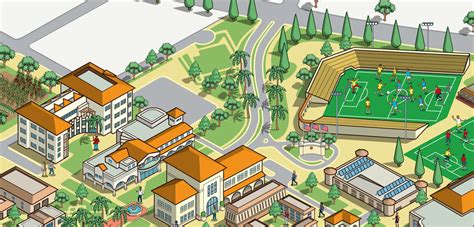 Santa Clara University Campus Map Illustration on Behance