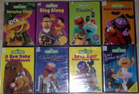 SESAME STREET Lot of 8 DVD Classic Elmo's World NEW!