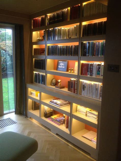 Fitted bookcase with incorporated LED concealed lighting. | Home ...