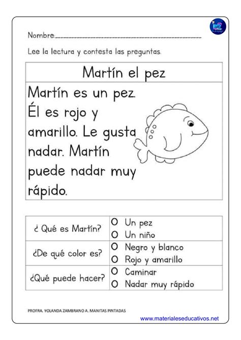 Lecturas cortas de comprensión. 100... - Material Educativo