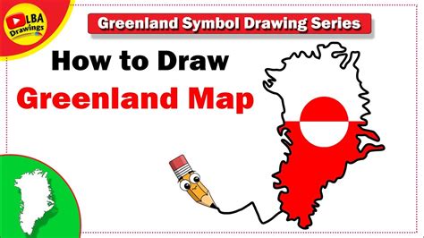 Greenland Map Drawing | Greenland Symbol Drawing Series - YouTube