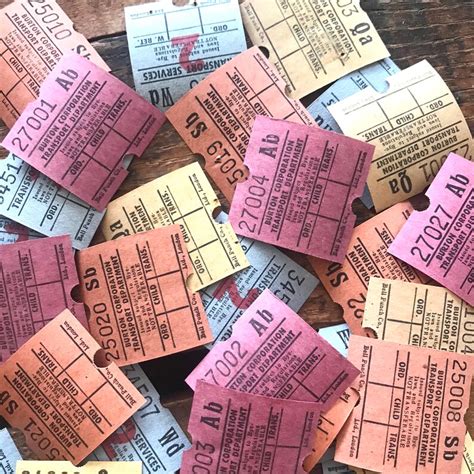 Vintage British Bus Tickets Set of 20 Vintage Tickets | Etsy