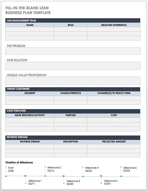 Business Plan Template Printable Free - FREE PRINTABLE TEMPLATES