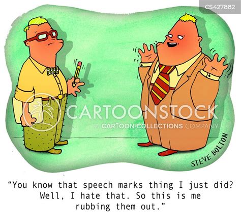 Quote Marks Cartoons and Comics - funny pictures from CartoonStock