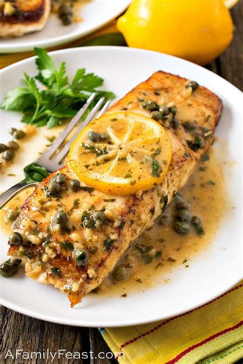 Pan Seared Halibut with Lemon Caper Sauce | Halibut recipes, Seafood ...