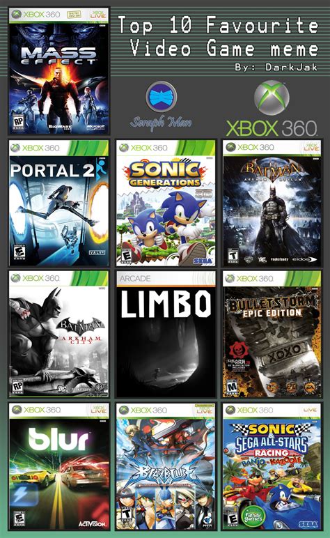 Top 10 Xbox 360 Games by shadow-ice on DeviantArt