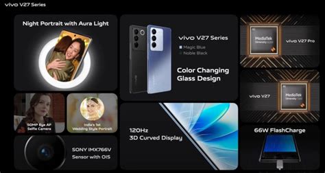 vivo V27 and V27 Pro with 6.78″ FHD+ 120Hz curved display, Dimensity ...