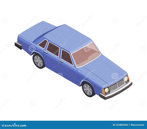 Car Isometric Illustration stock vector. Illustration of automatic ...