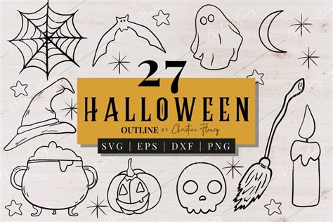 Halloween Outline SVG bundle