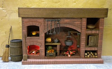 DollHouse Miniature Fireplace Miniature Fireplace, Miniature Brick ...