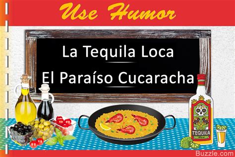 Use humor | Spanish restaurant, Restaurant names, World party