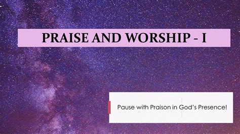 Praise and Worship 1 | Pause with Praison in God's Presence | Praison ...