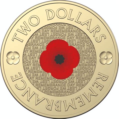 2012 Remembrance Day (Coloured) $2 Coin in 2021 | Remembrance day ...