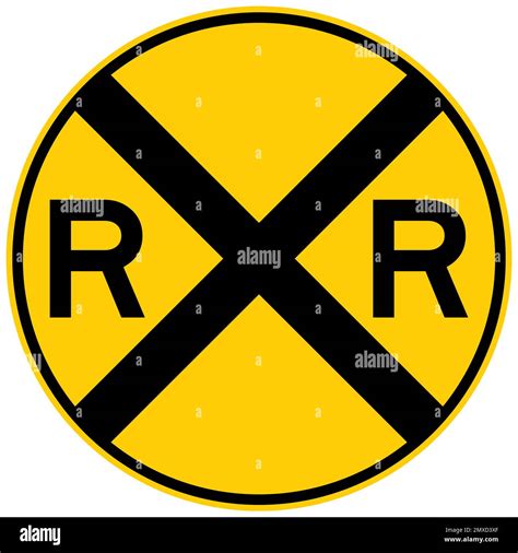 Railroad crossing warning sign Stock Photo - Alamy