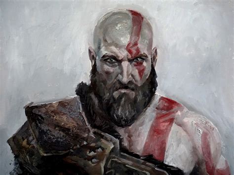 I Painted Kratos from God of War! : r/painting