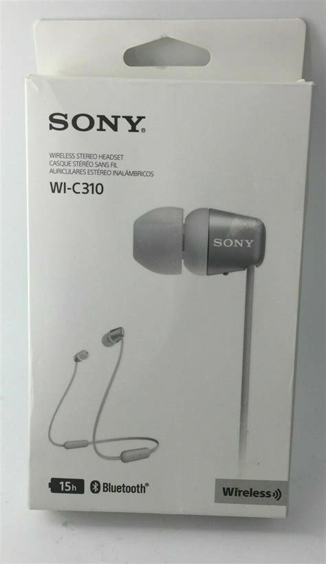 Sony WI-C310 Wireless Bluetooth Earbuds Neckband Headphones WHITE ...