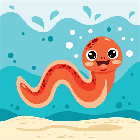 Cartoon Drawing Of An Eel 13536913 Vector Art at Vecteezy