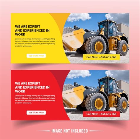 Premium Vector | Construction web banner templates