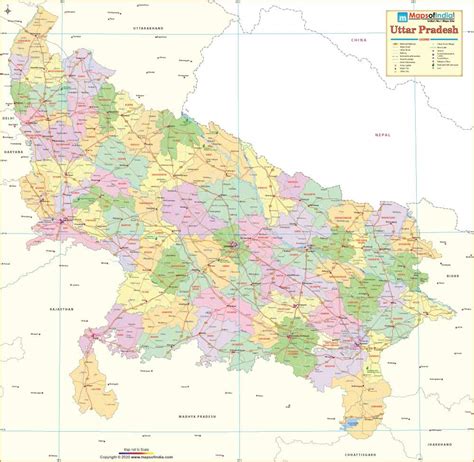 Up District Map Up Political Map Uttar Pradesh Political Map Vrogue ...