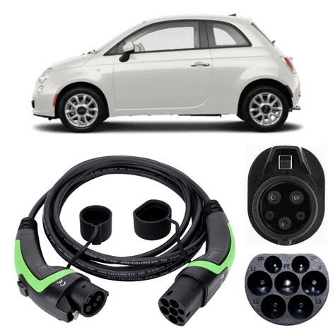 Type 2 to Type 2 - 5M - 32amp (3 Phase) - Fiat 500e Charging Cable Type ...