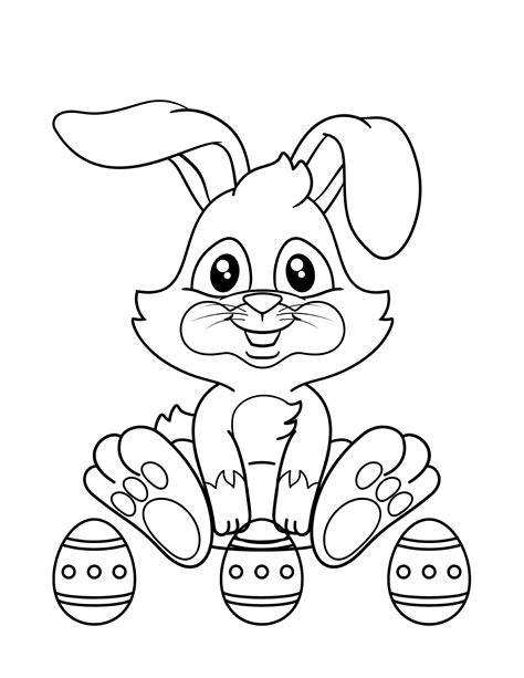 Easter Coloring Sheets, Easter Bunny Coloring Page, 8.5x11, A4, Easter ...