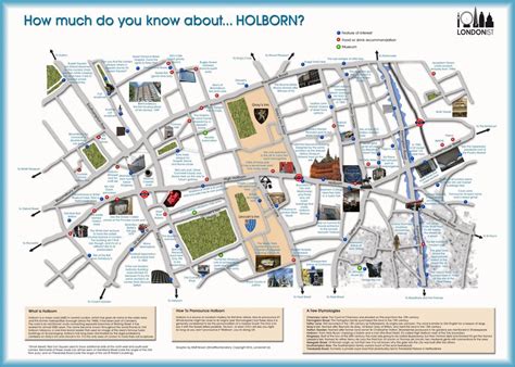 Holborn London map - Map of Holborn London (England)