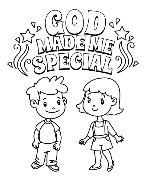 God Made Me Coloring Page