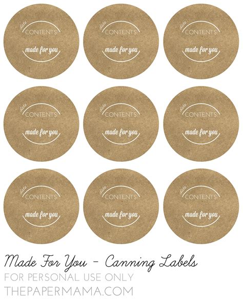 Jar Labels Free Printables For Mason Jars