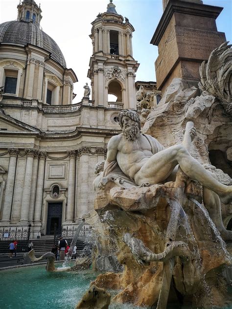 Bernini's Fountain of the Four Rivers in Piazza Navona - Through ...