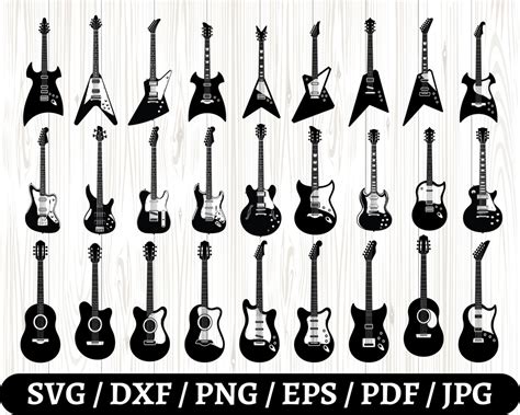 Electric Guitar Svg Music Guitar Svg Acoustic Guitar Svg - Etsy