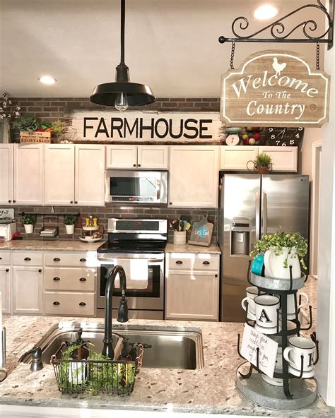 Farmhouse | Kitchen cabinets decor, Above kitchen cabinets, Farmhouse ...