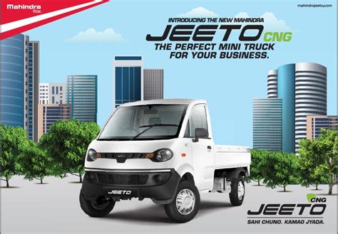 Mahindra launches Jeeto CNG BS4 variant, priced at Rs 3.49 lakhs