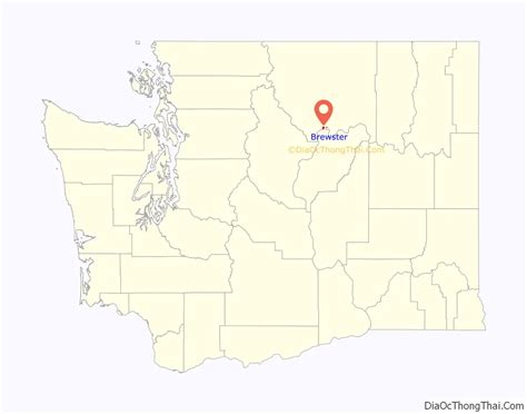 Map of Brewster city, Washington - Thong Thai Real