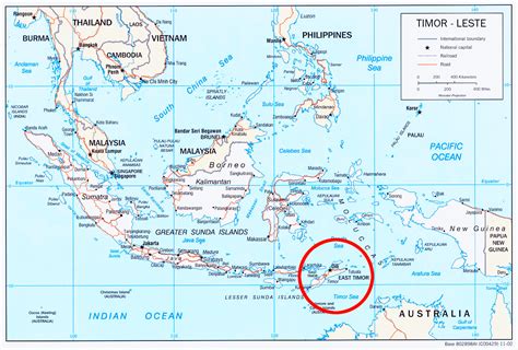 Timor Leste Position On The Map