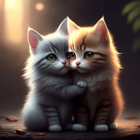 grim-termite247: two cute cats hugging each other