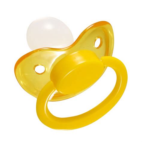 Translucent Yellow and Yellow pacifier