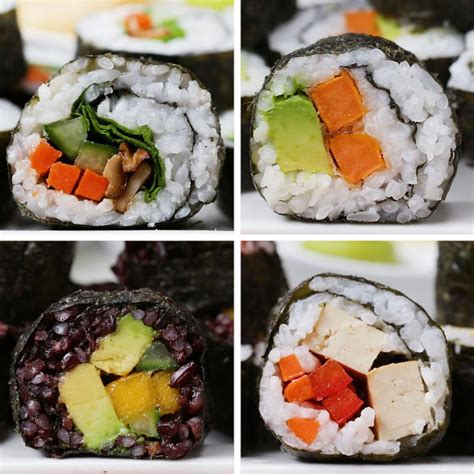 Veggie Sushi 4 Ways Recipe By Tasty