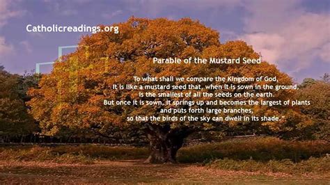 Parable of the Mustard Seed - Mark 4:30-32, Matthew 13:31-35, Luke 13: ...