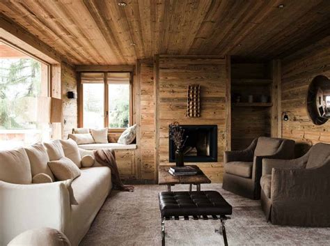 Rustic mountain chalet in Switzerland provides relaxed interiors