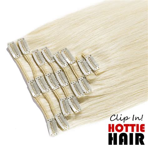 Platinum Blonde Indian Remy Clip In Extensions ⋆ Hottie Hair