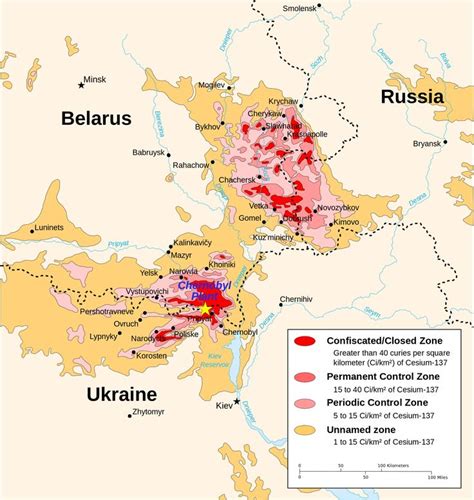 Chernobyl radiation map from CIA handbook | Chernobyl radiation ...