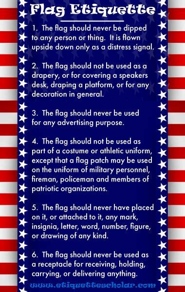 U.S. Flag Etiquette - Must follow etiquette rules for showing proper ...