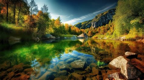 Fondo Fondos De Pantalla Hd Naturaleza Bosque Lago Lago En Otoño Fondo ...