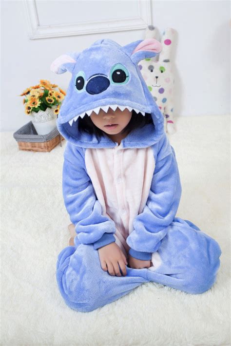 Stitch Onesie for Kids Hooded Onesie Kids Kigurumi Costume | Etsy