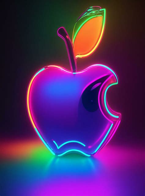 neon apple logo wallpaper 31687167 Stock Photo at Vecteezy