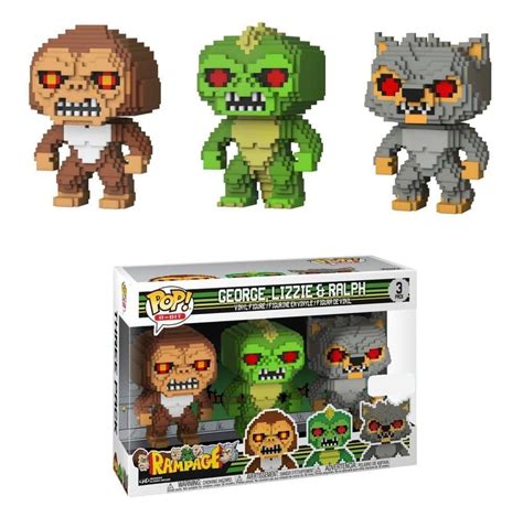 Funko 8-bit pop: rampage -3pk - george, lizzie & ralph - walmart ...