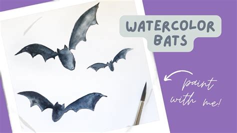 Watercolor Bats - Simple Technique To Level Up Your Paintings - YouTube